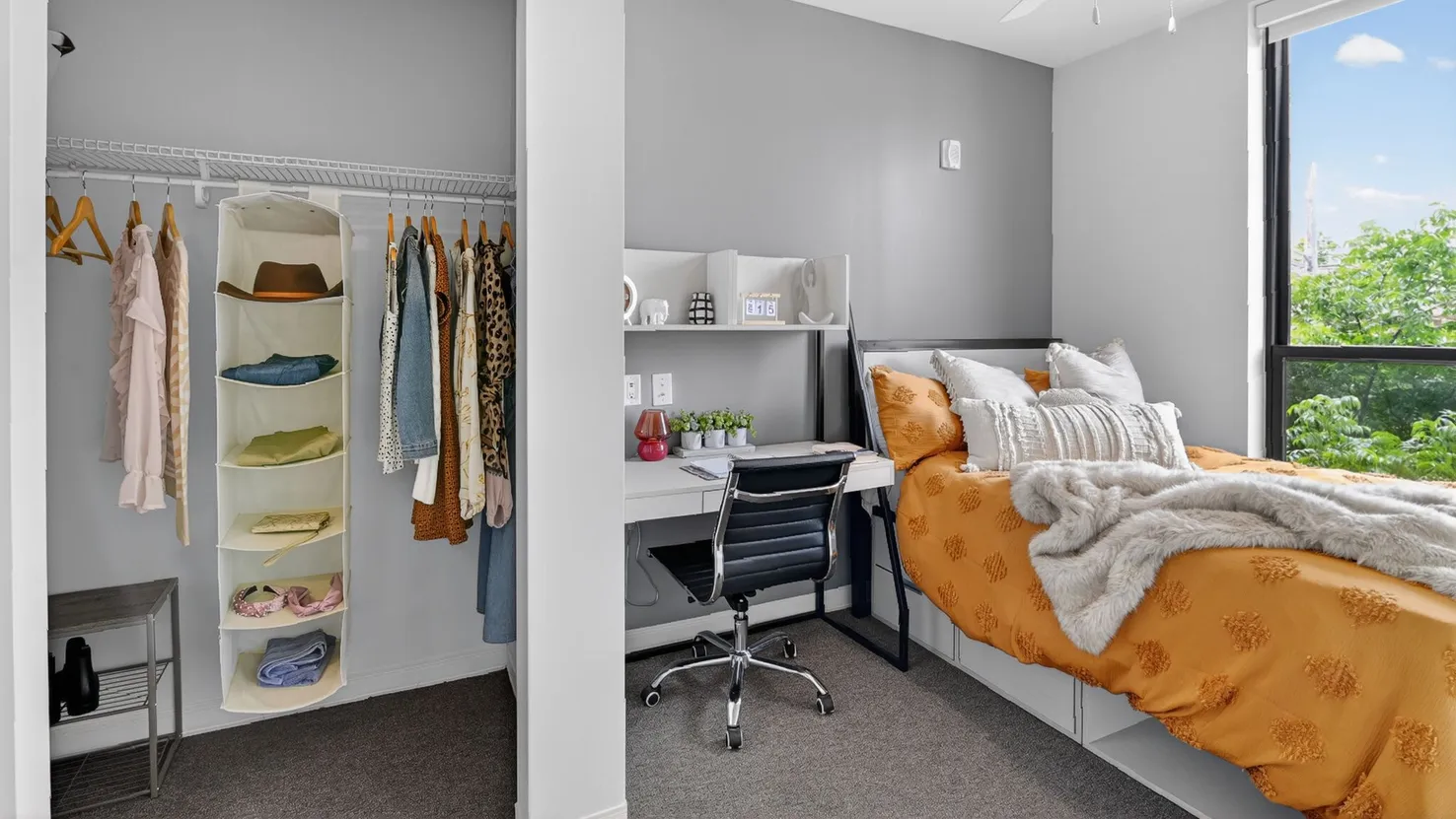 furnished bedroom