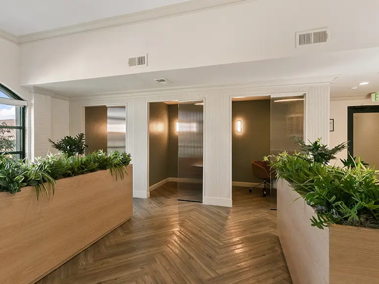 Elevators leading to apartments