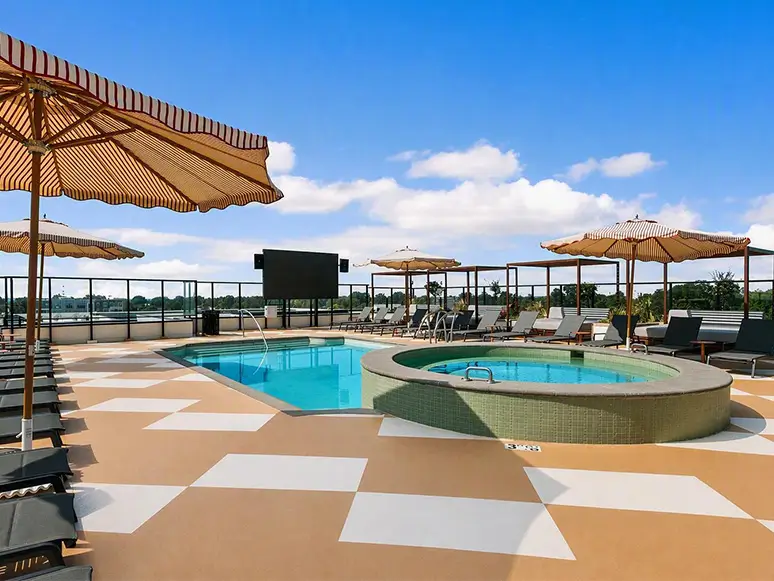 Resort style pool and spa