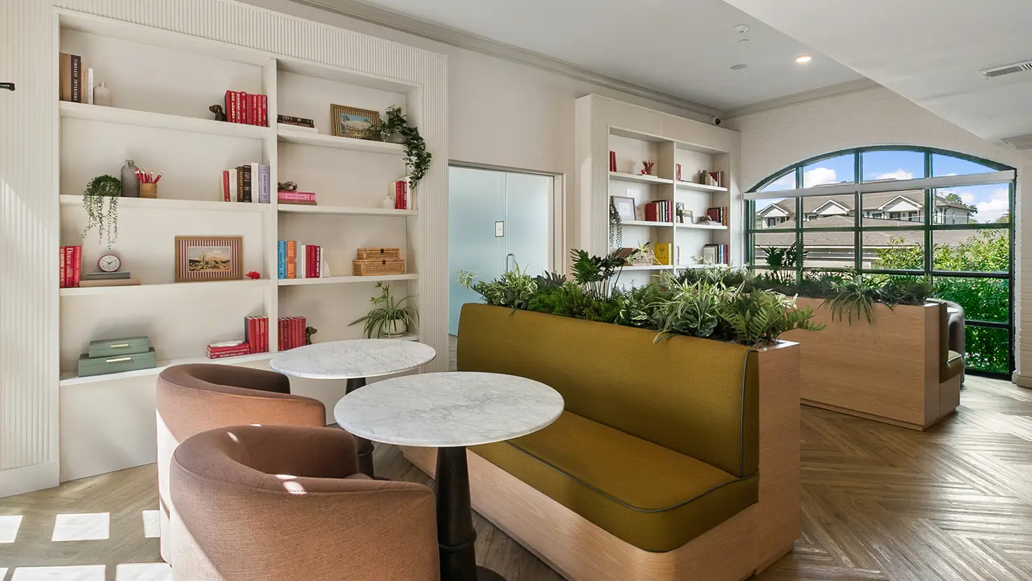 academic lounge with booth seating