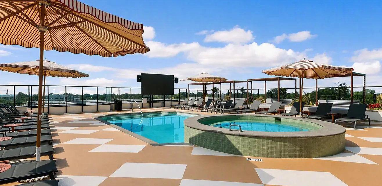 Resort style pool and spa
