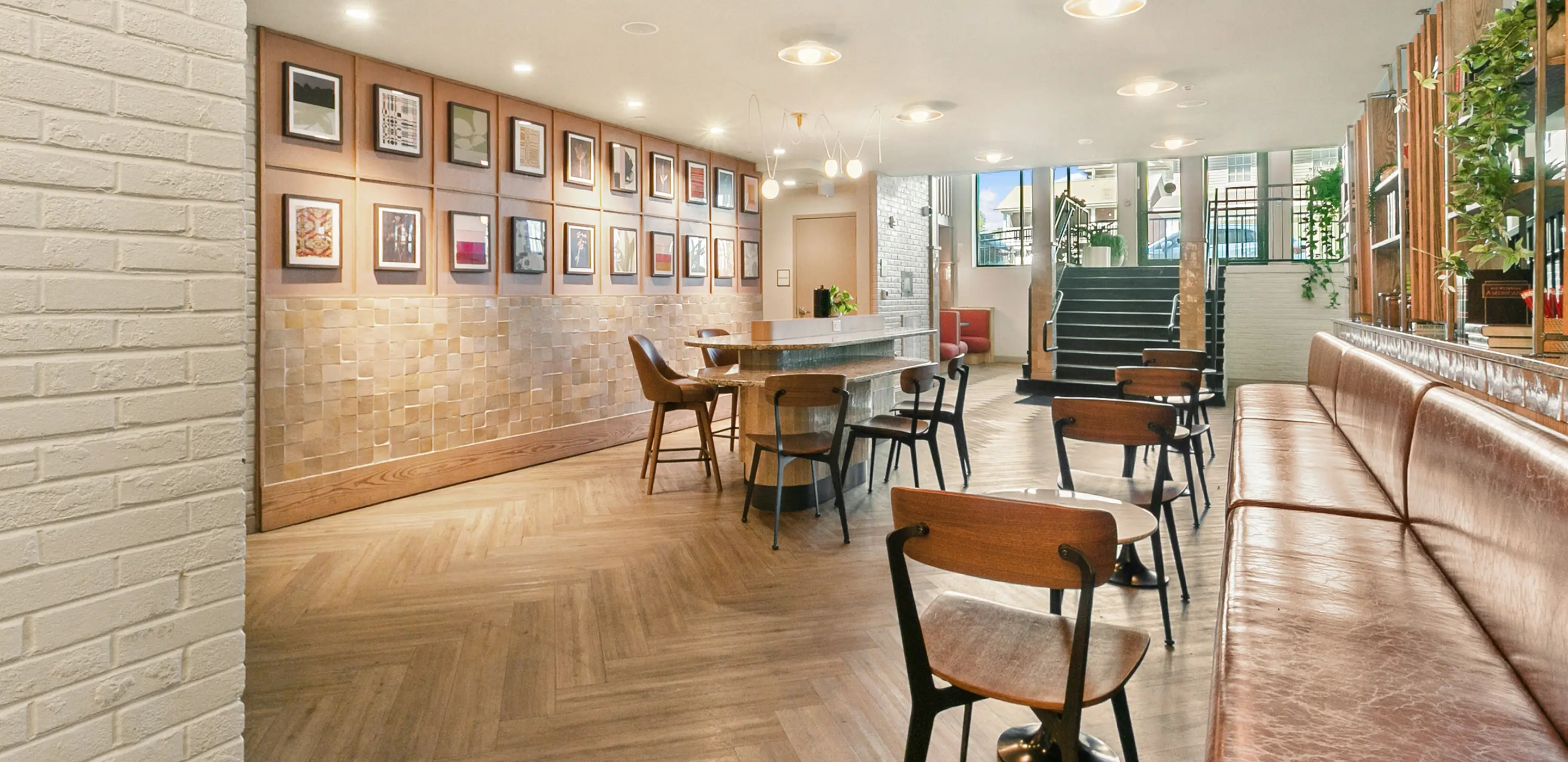 The lobby is the perfect space to welcome you home.